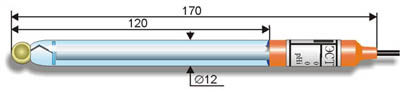 ЭСТ-0101 Промышленный твердоконтактный pH-электрод, обладающий повышенной стойкостью по отношению к    щелочным растворам, содержащим Ca(OH)2 