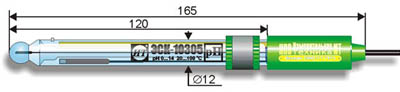 ЭСК-10305 Лабораторный комбинированный pH-электрод со встроенным термодатчиком (3 в 1).